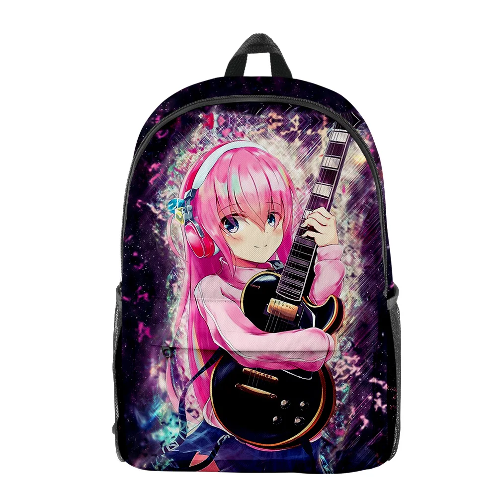 Hip Hop Youthful Bocchi the Rock Anime Student School Bags Notebook Backpacks 3D Printed Oxford Waterproof Funny Travel Bags