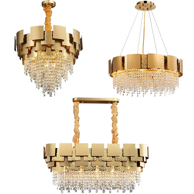 Postmodern Living Room Decoration Dining  Lamps Luxury Crystal Chandelier Minimalist Bedroom Indoor Lighting For Home