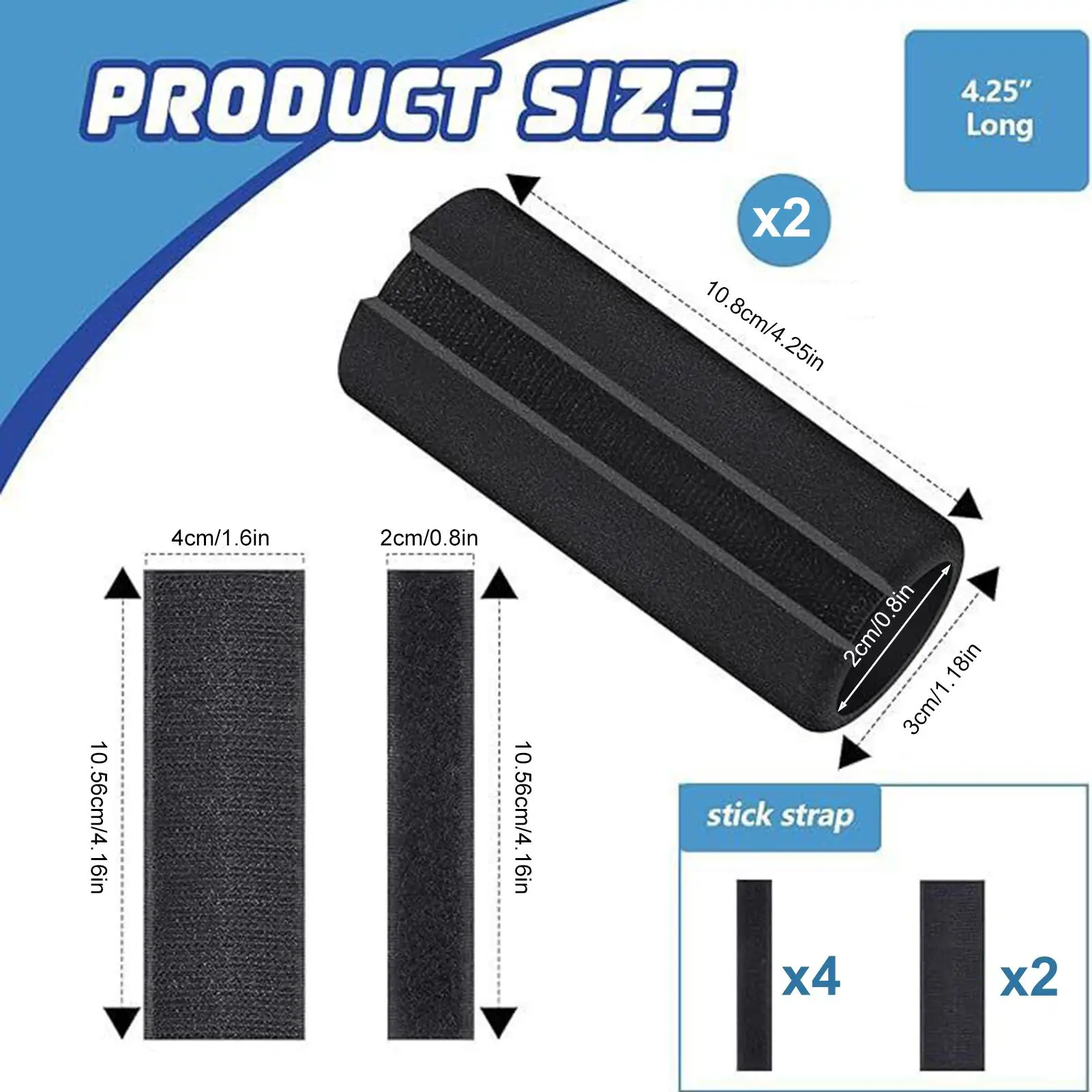 2PCS Schaum Lenker Griffe Schaum Fahrrad Griffe Kissen Greifer Lenker Wrap Puffer Abdeckung Ergonomische Komfortable Ersatz – Detail 5