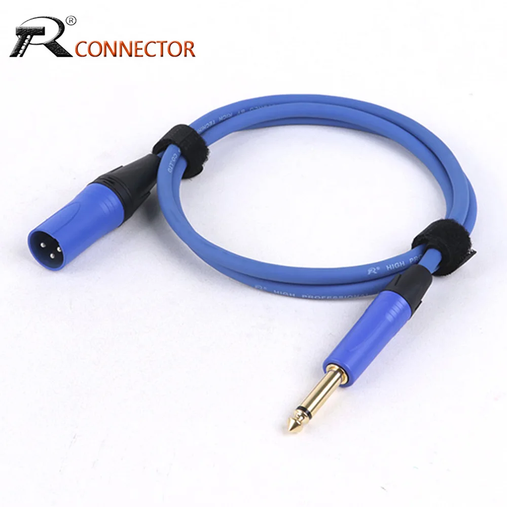 6.35mm TS to XLR Male Audio Cable,6.5mm to XLR 3Pin Interconnect Cord,1/4