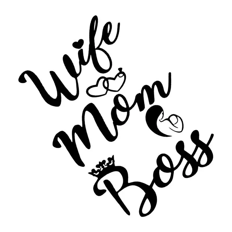 

Text Car Stickers Wife Mom Boss Car Window Decals Car Window Decals Waterproof Window Bumper Stickers Truck Body Stickers For