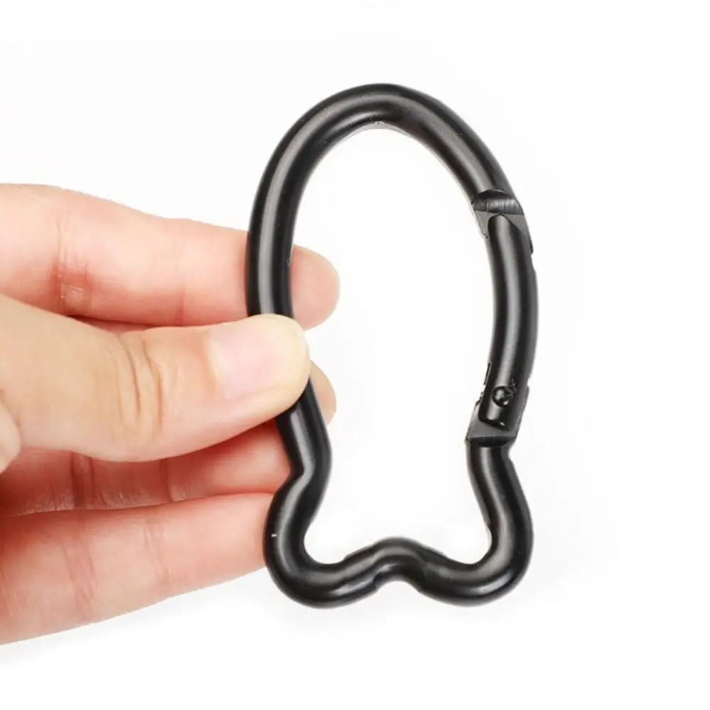 5pcs Fish-shaped Quick Release Carabiner Aluminum Alloy Safe Novel Style Carabiner Durable Protect Outdoor Sports Buckle Fishing