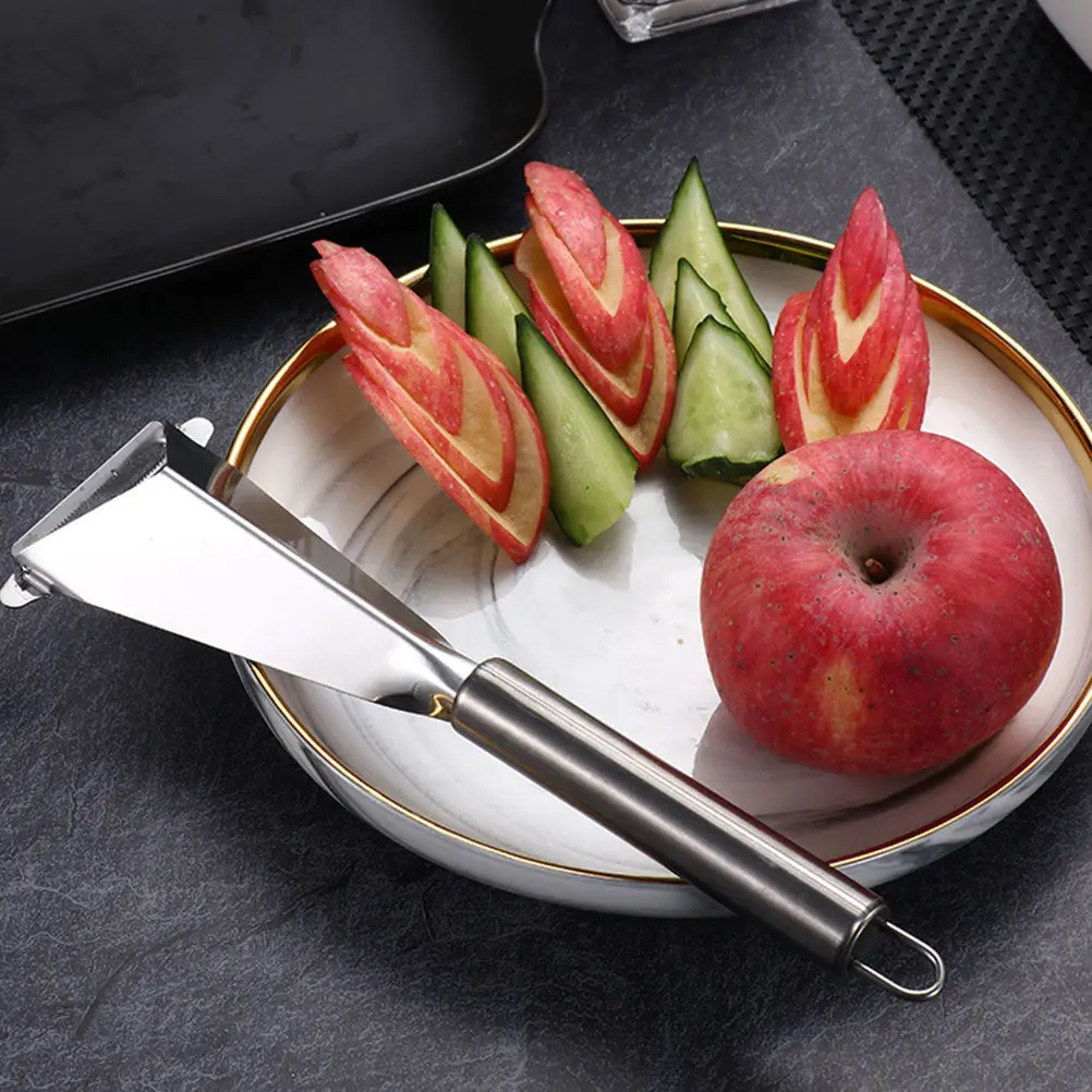 

3Pcs Fruit Carving Small Tools Stainless Steel Kitchen Knives Home Food Carving Cutters Decorative Fruit Shaping Cutting Tools