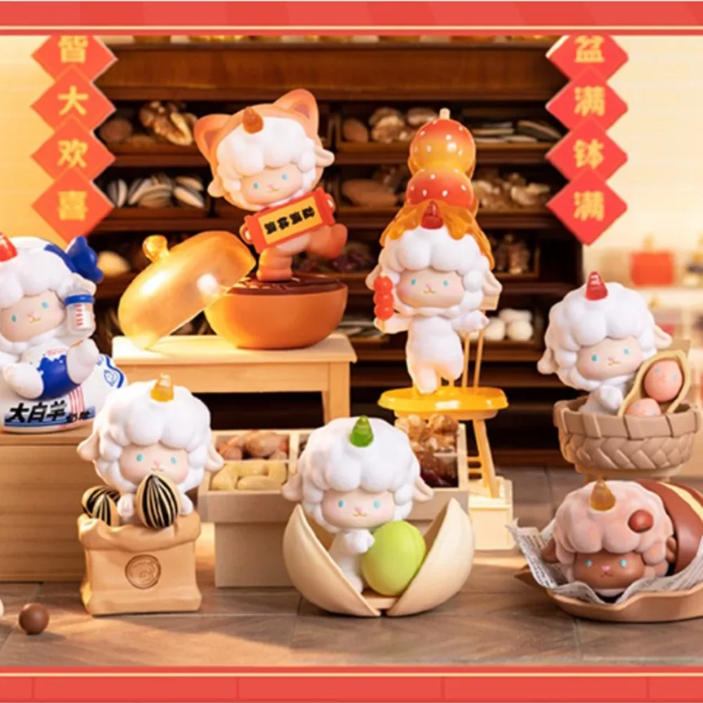 TOPTOY Rolls&Goats Dried Fruit Shop Series Figuren Blind Box Schaf Kleine Rolle Handpuppe Desktop Ornament Süßes Geschenk Stochastic