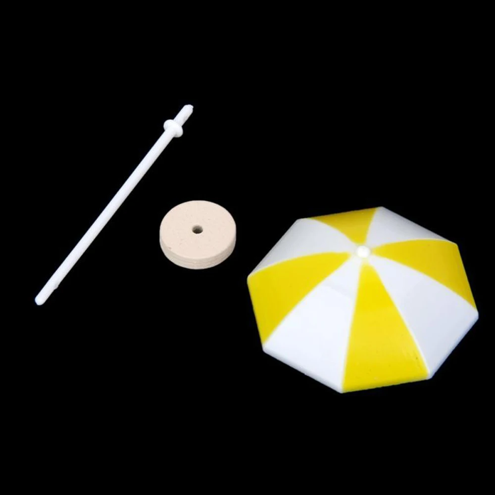 Artificial Bonsai Decor PVC Dollhouse Miniature Figurines Fairy Garden Beach Seascape Decoration Sun Umbrella Micro Landscape