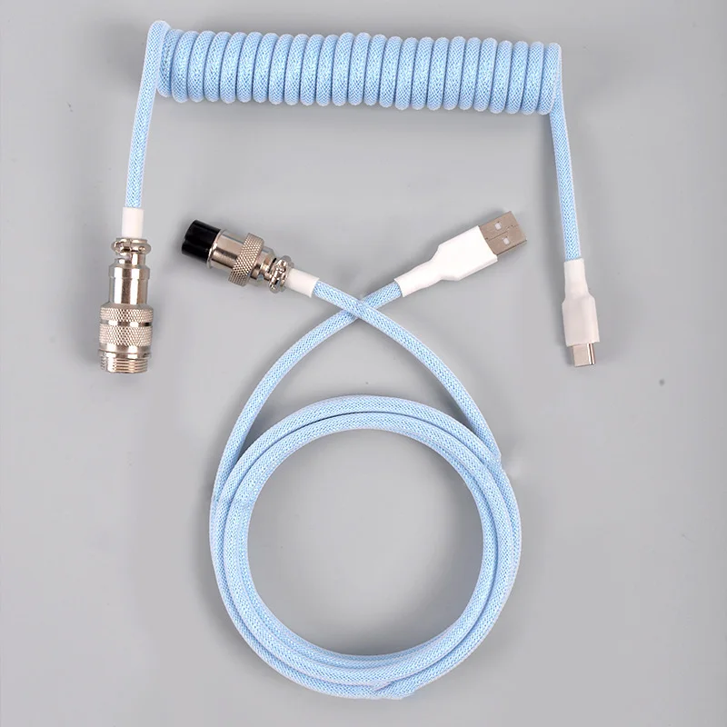High Speed Data Transmission Type C USB Detachable Spiral Coil Cable for Aviator Desktop PC Reliable Connectivity