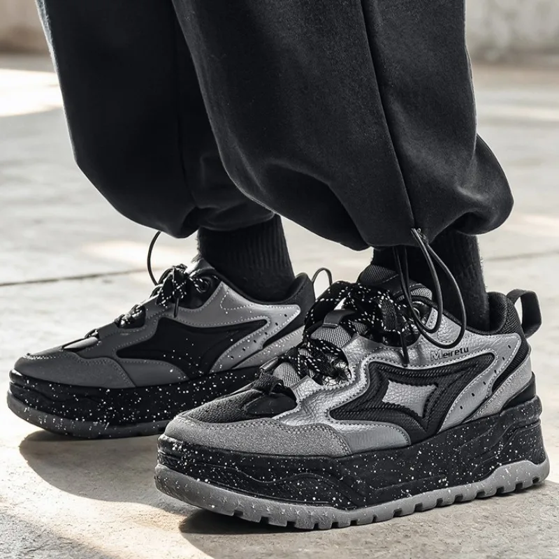 

New Women's Shoes Street Style Lace Chunky Sneakers for Woman Fashion Round Head Casual Shoes Designer Shoes Zapatillas De Mujer