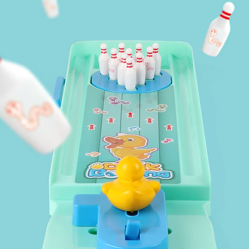 

Mini Desktop Bowling Game Toy Funny Tabletop Sports Educational Toys for Kids Cartoon Mini Bowling Set Toys