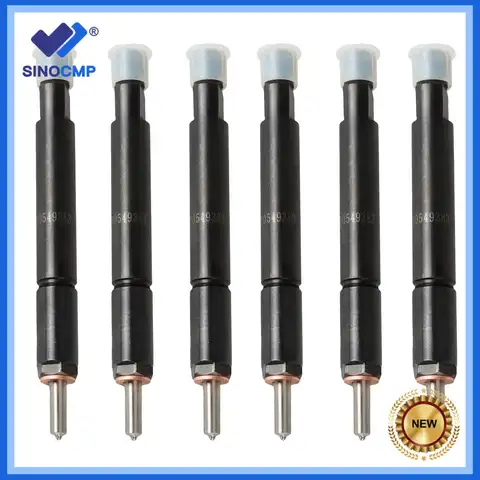 6pcs New Fuel injector For Volvo EW145B EW160B EW180B EW200BEC160B EC180B EC210B BL70 BL71 D6D Engine 20549383 VOE20549383 Parts