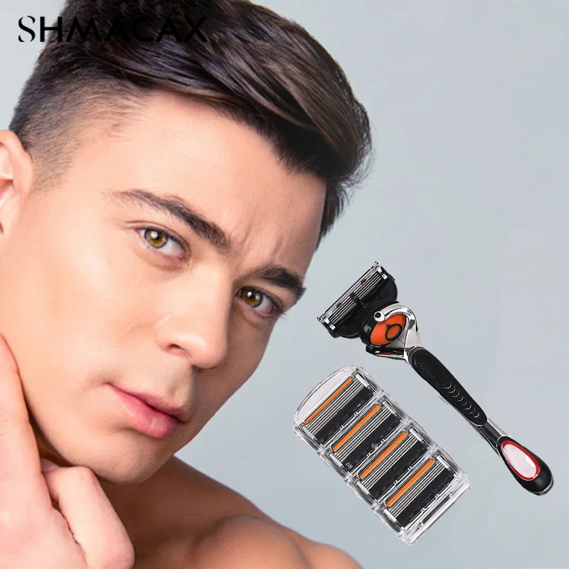 5-Layer Razor Blades Replacement Blades Manual Wet Shaving Safety Razor Skin Protection Classic Razor Knife Holder