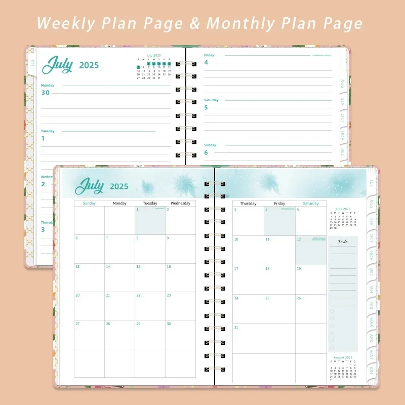 Notebook Agenda 2025 Daily Agenda Time Plan Weekly Planner Pagination Account Student Time Record Book Work Notes Office Notepad