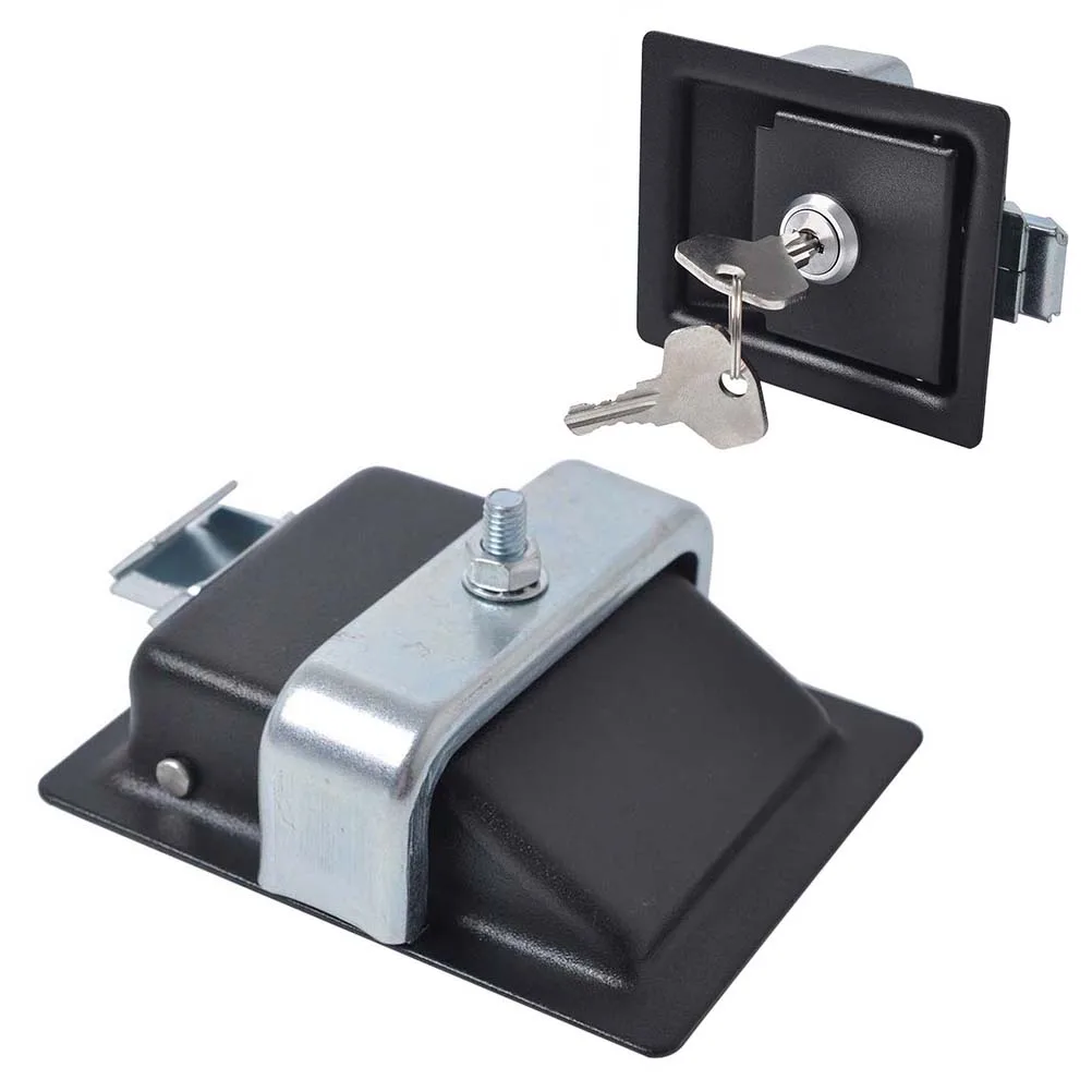 Serrure de boîte à outils pour remorque de voiture, loquet à palette robuste, antivol, alliage de Zinc, acier au carbone, accessoires de camping-car, résistant aux intempéries et à la poussière