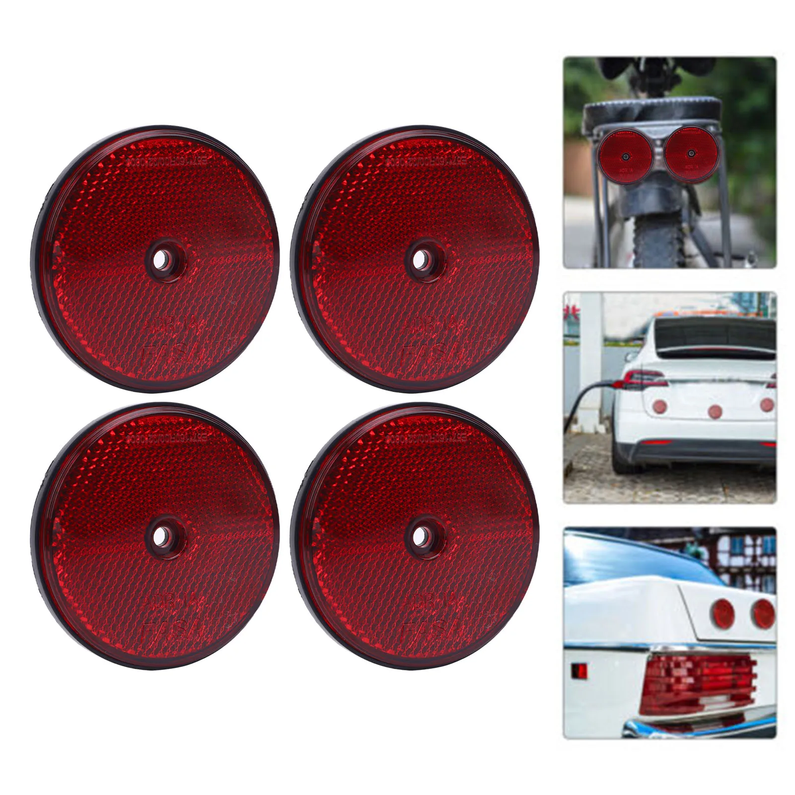 

Защитные отражатели красные круглые диаметром 72 мм с винтом для почтовых ящиков, туннелей подъездной дороги, отражатель прицепа для автомобилей