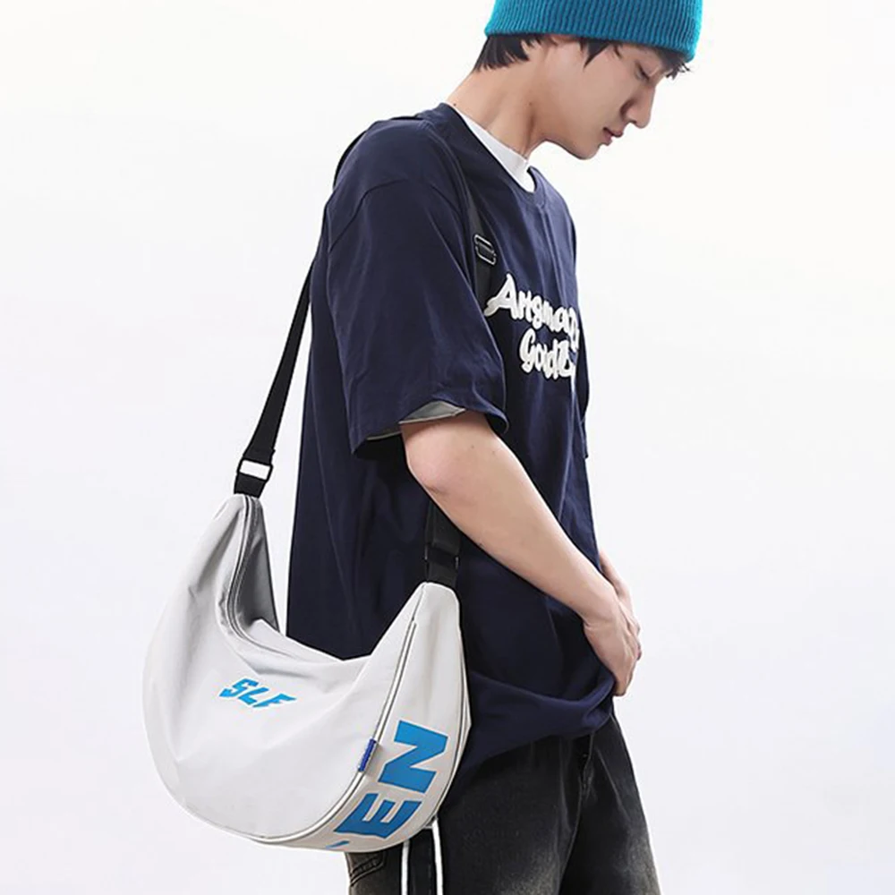 

Fashion Large Capacity Nylon Shoulder Bag Streetwear Multi-Functional Casual Chest Pack Cool Commuting Crossbody Bag Travel