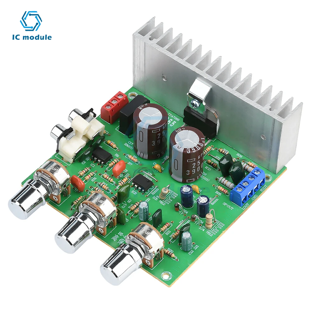

TDA7265 2.0 Channel 40W+40W High Fidelity HiFi Amplifier Board AC 12-15V Dual Channel Amp 4558 Preamplifier Amplifier Module