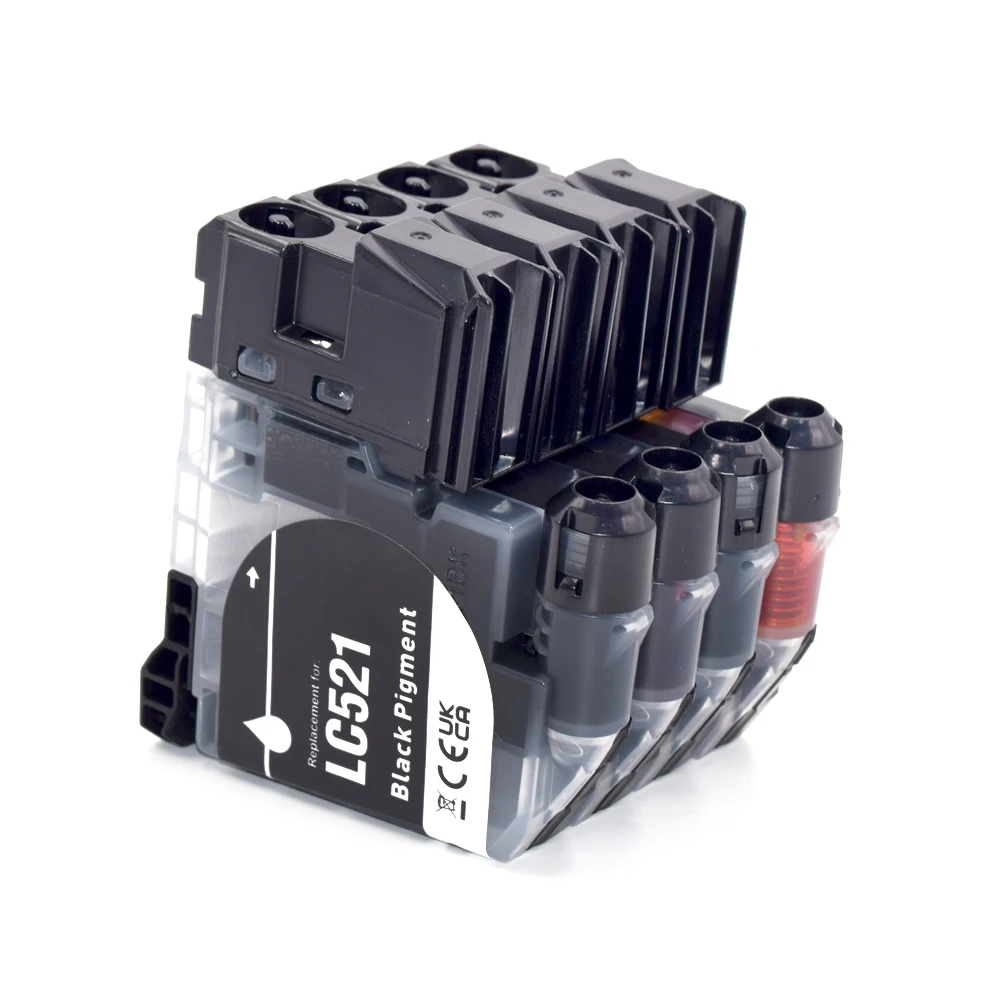 Europe LC521 521 Compatible Inkjet Ink Cartridge For Brother DCP J1260W J1310DW J1360DW J1460DW 1260 1310 1360 1460 Printer