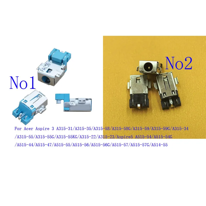 1-100Pcs Plug Laptop Charging DC Power Connector For Acer Aspire 3 5 A514-55 A315-34 55KG 22 23 31 35 58G 59G A515-54G 44 47 56G