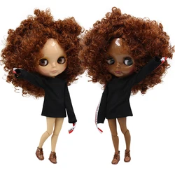 ICY DBS Blyth doll 1/6 bjd brown curly hair afro hair joint body 30cm toy girls gift anime girls gift