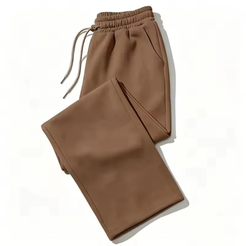 Herbst-Winter Damen Jogginghose Sportliche Gerade Hose Lose Übergroße Freizeithose mit Kordelzug Vielseitige Damen Lange Hose – Detail 15