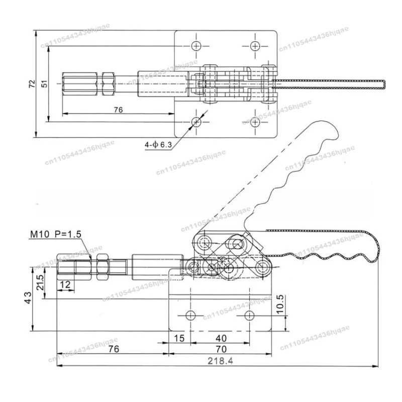 Pinces à fixation rapide Pinces Push-Pull 302D