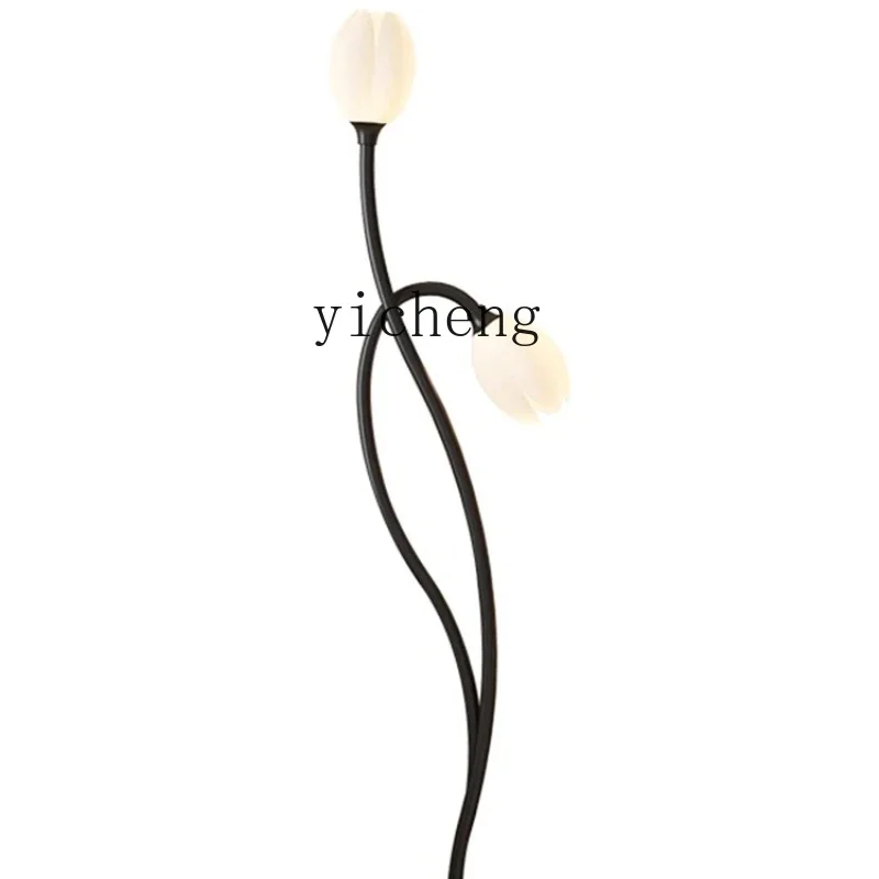 

Cream Style Floor Lamp Living Room Sofa Side Vertical Table Lamp Bedroom Bedside Ambience Light