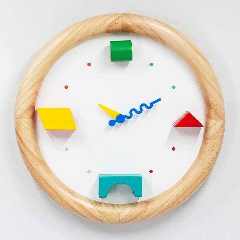 

Fun building block cute, silent, wall clock, living room, bedroom, dining room, wall hanging, decoration