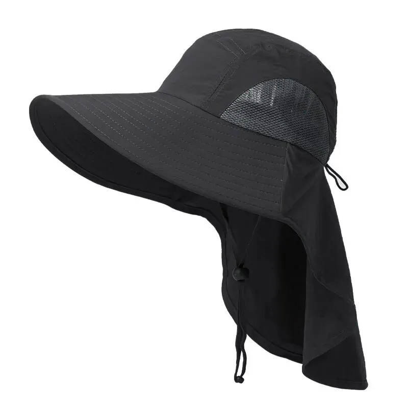 Cappello da sole Protezione solare Protezione UV Cappello in rete traspirante allargato Pieghevole per uomo e donna Pesca Campeggio Escursionismo