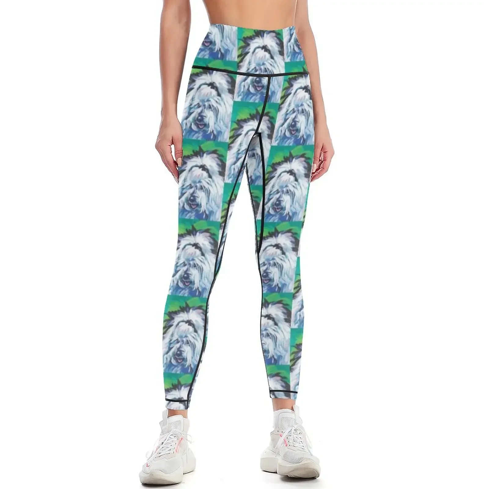 

Coton de Tulear Bright colorful pop dog art Leggings push up fitness gym wear Training pants legging gym Womens Leggings