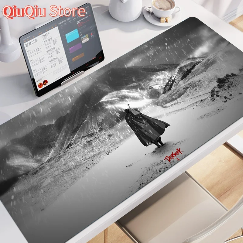 Berserk Anime Mouse Pad XXL 900x400MM Laptop Mini PC Desk Mat Gaming Office Accessories Rubber Base Mousepad Gamer Computer Pad