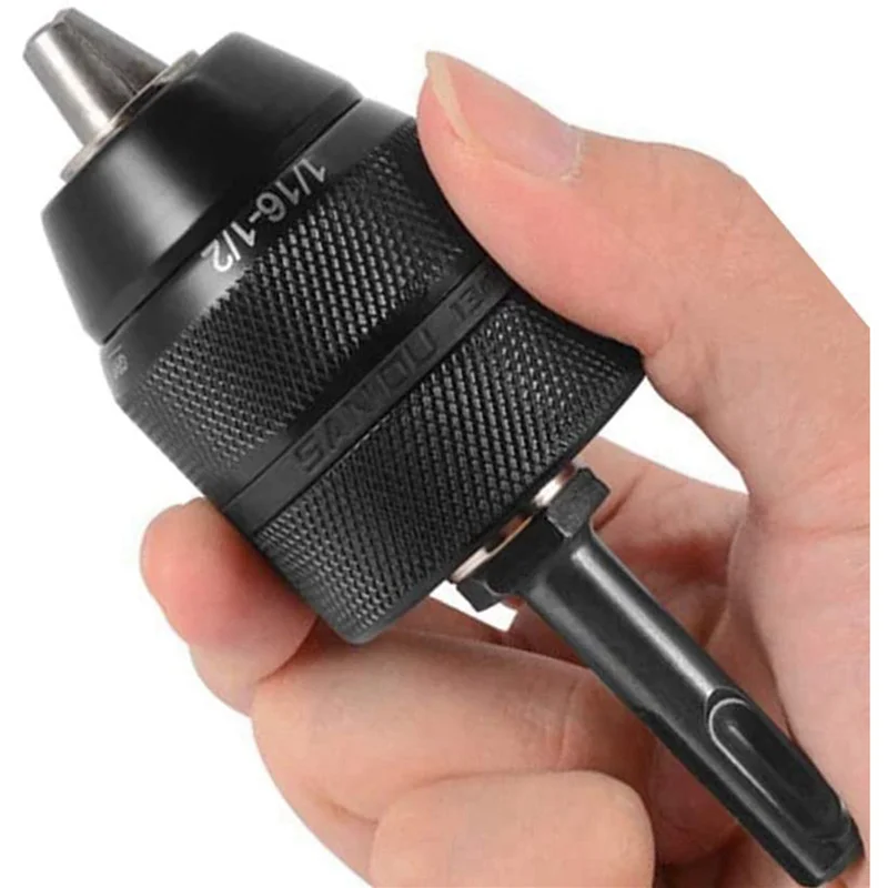 A85M 3 ชิ้น 2-13 มิลลิเมตรหัวจับดอกสว่านแบบไม่มีกุญแจพร้อมอะแดปเตอร์ก้าน SDS Plus, 1/2-20UNF การเจาะกระแทกหัวแปลงอะแดปเตอร์เปลี่ยน