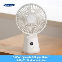 Portable Desk Fan 3600mAh rechargeable USB table fan ventilator 5 speeds Quiet Powerful Wind Natural Breeze for Home office Camp