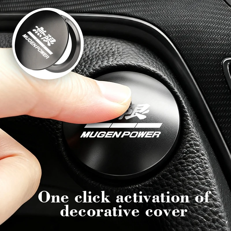 Cubierta para botón de arranque del coche, cubierta para botón de arranque y parada del motor para Honda Legend Mugen Si RR Insight CITY CIVIC XR-V CR-V UR-V