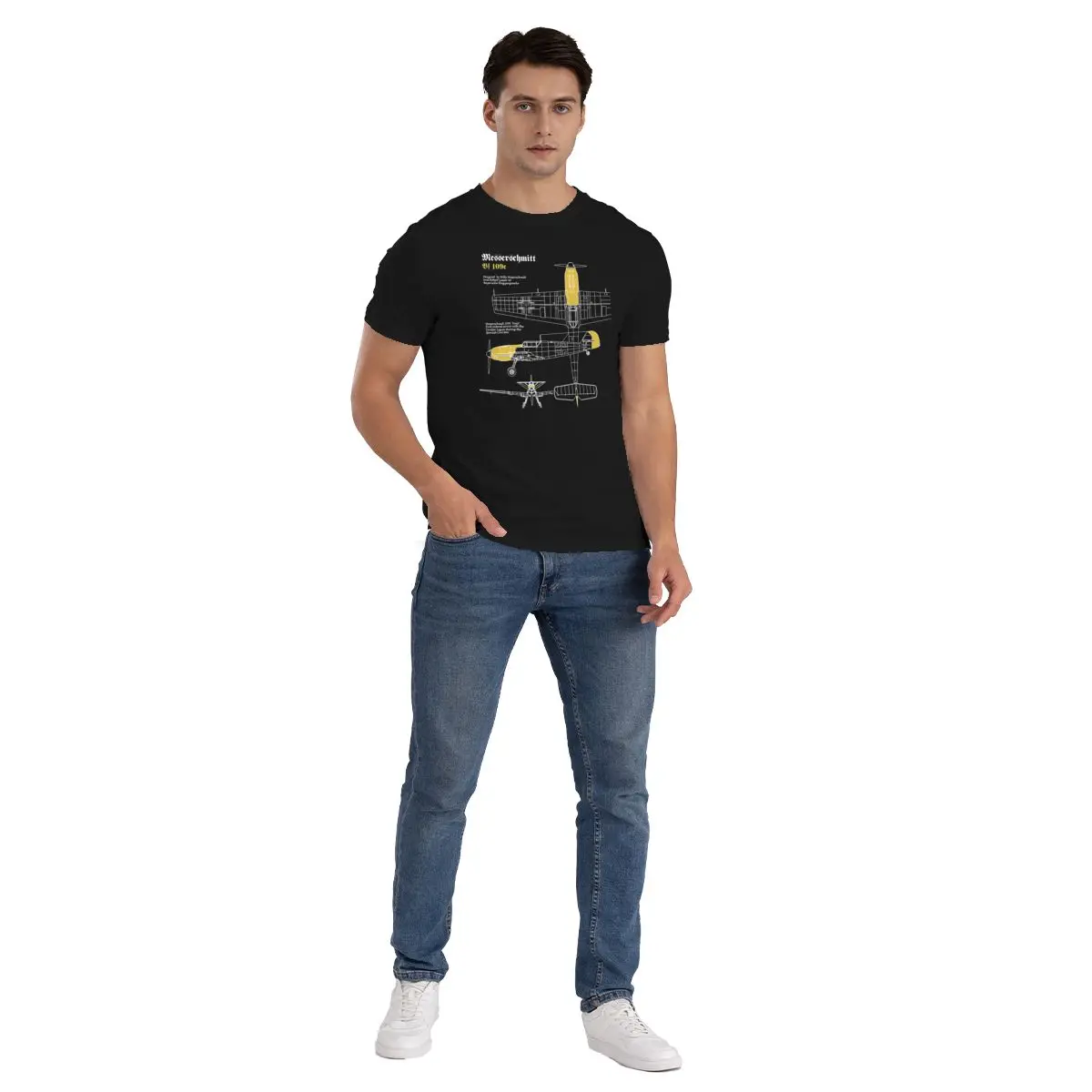 Best Flyingraphics Aviation Themed Messerschmitt Bf109 T-shirt Unique Hipster Comfortable Tee Shirt