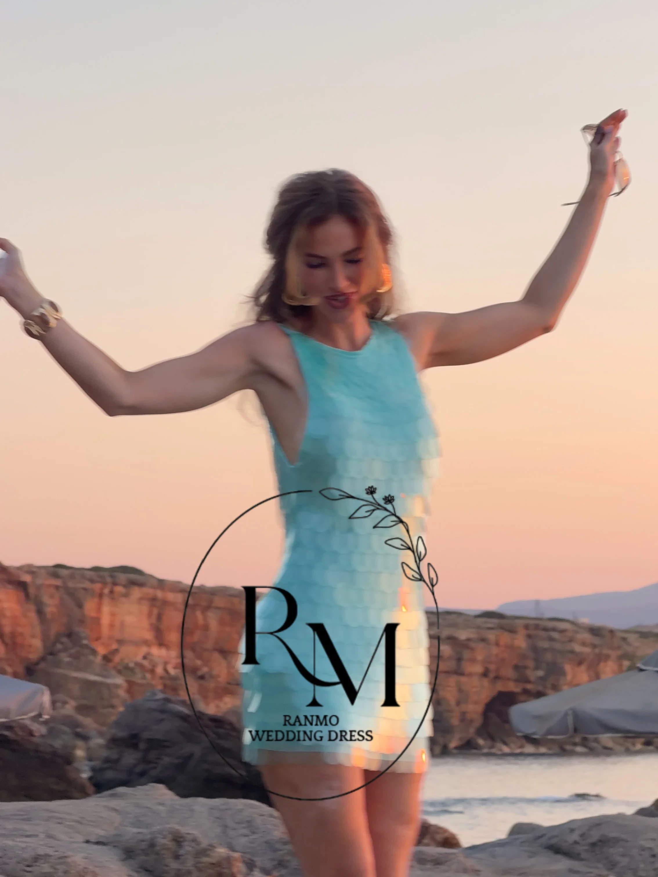 Ranmo New Mini Prom Dress Short Sequined Spaghetti Strap Vestidos De Gala Sleeveless Feather Bespoke Occasion Dresses Customized