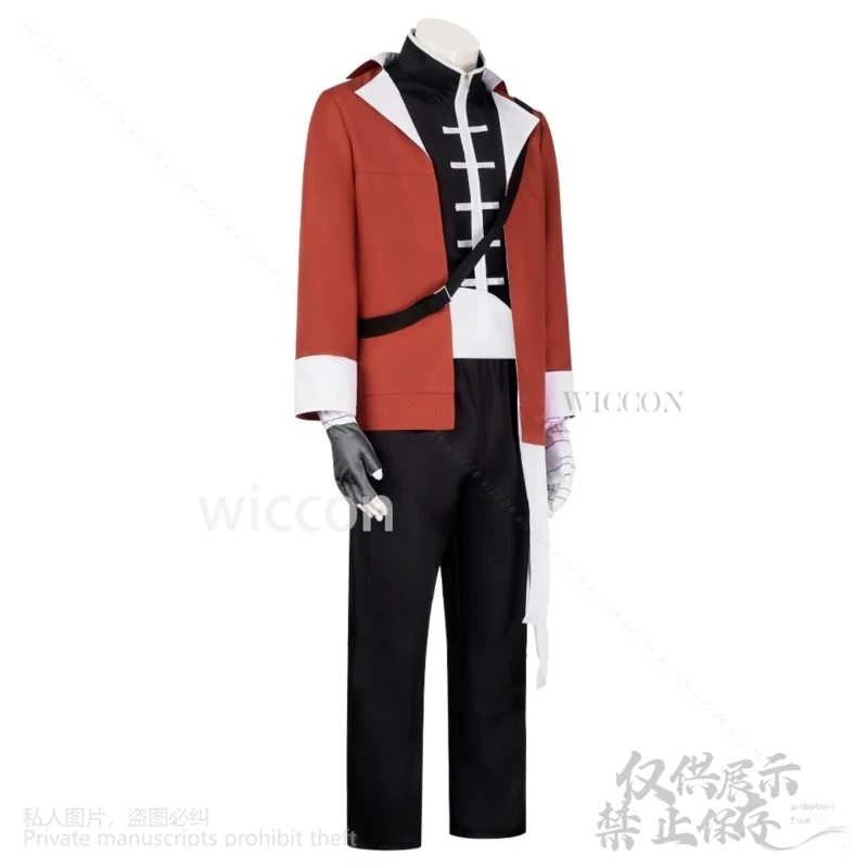 Frieren Beyond Journey's End Anime Stark Red Jacket Cosplay Uniform Costume Pants Wigs For Man Halloween Christmas Customized
