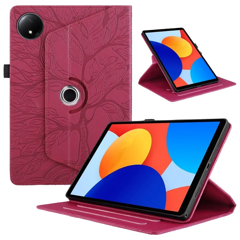 Para Funda Xiaomi Redmi Pad SE (2024) 8,7 "Funda protectora de cuero PU para Redmi Pad SE 4G 8,7 pulgadas 360 Funda con soporte giratorio