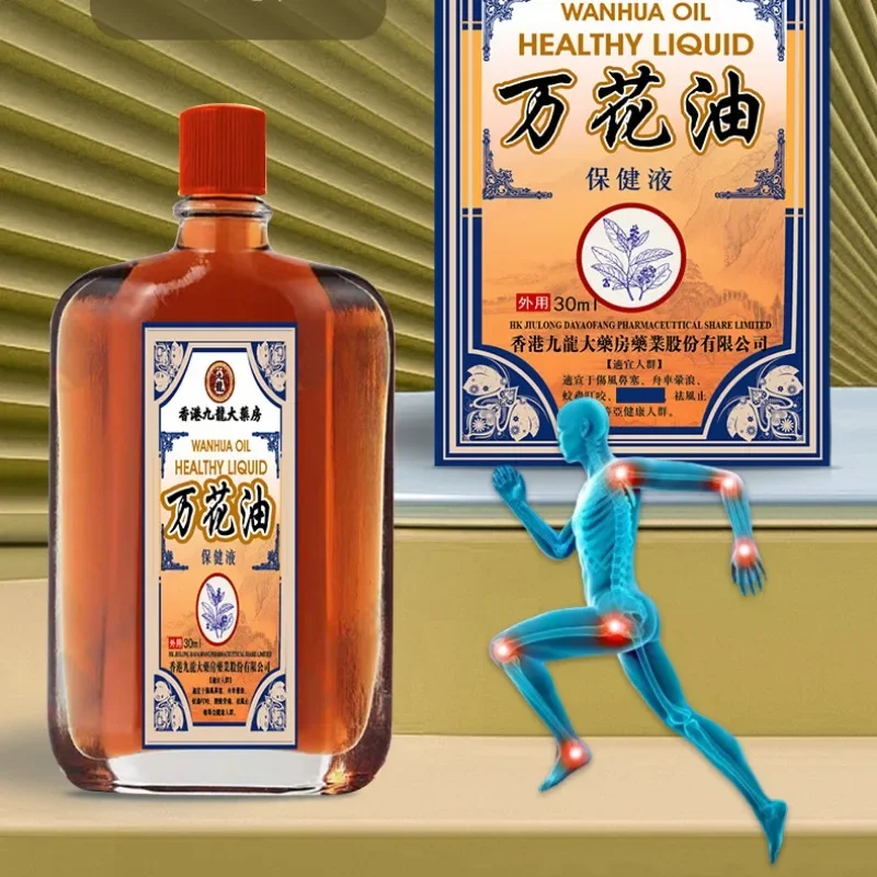 Huile chinoise Wanhua pour traitement des blessures traumatiques, huile de Massage, soulage l'inconfort des épaules et du cou, soins du corps et huile activatrice des méridiens