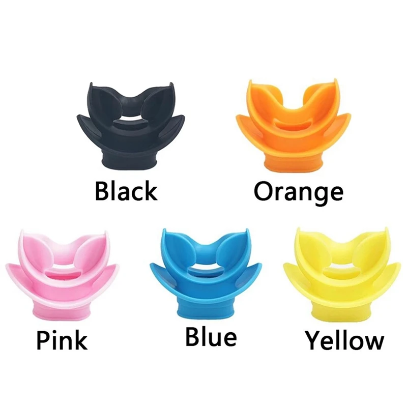 1 PCS Moldable Silicone Diving Bite Mouthpiece Regulator Scuba Bite Diving Equipment  Water Snorkelling Valve Breathing Orange