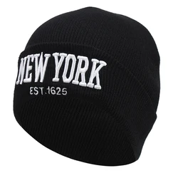 New York 1625 Embroidery Beanies Hat Men Woman Fashion winter Warm hat Knitted Soft Caps Bone Ski Skullies wool hats gorras