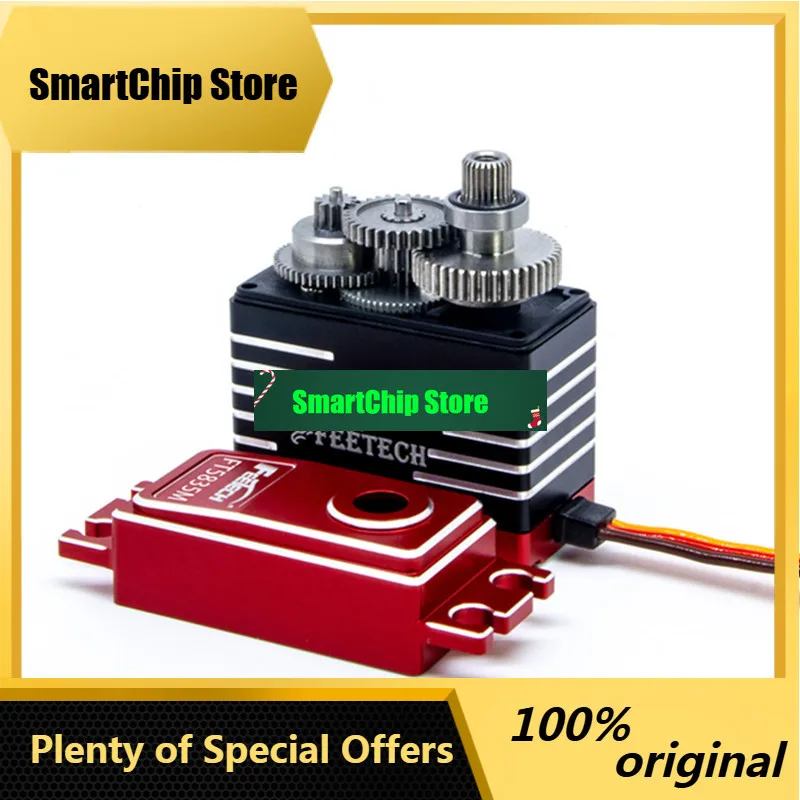 SmCpFEETECH High Torque 7.4V 35kg.cm Digital 180 Degree Metal Shell Steel Gear Iron Core Splash-proof Servo For RC Car Climbing