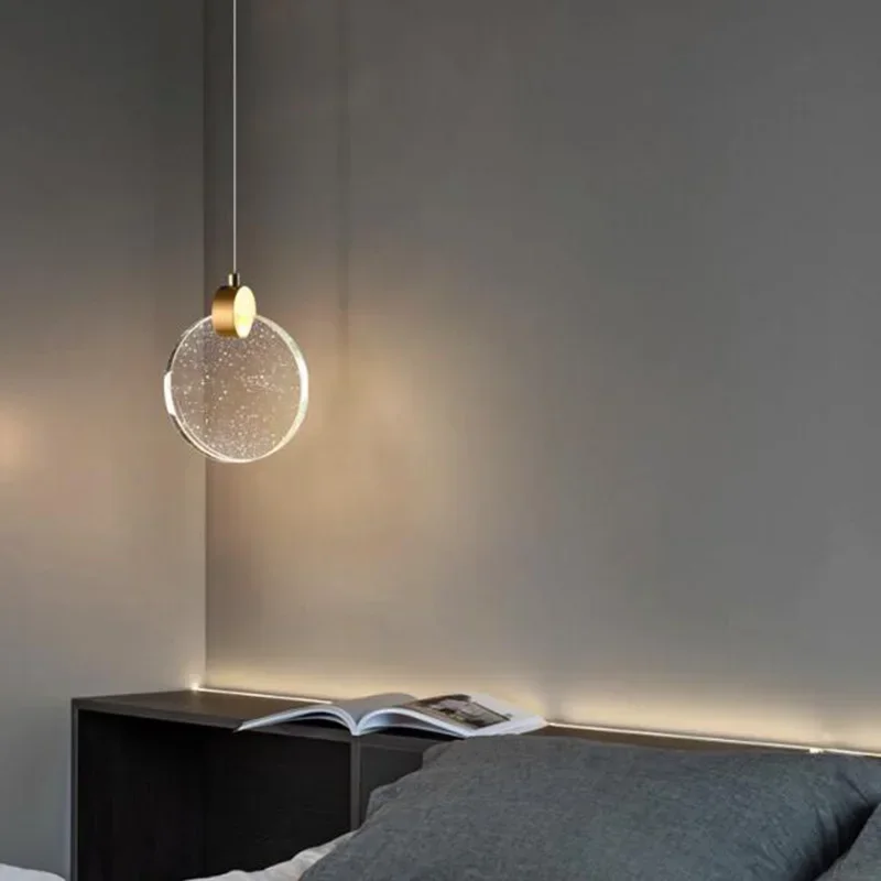 Moderne Minimalistische Kristallen Bubbel Hanglamp Led Kroonluchter Lamp Voor Slaapkamer Nachtkastje Trap Home Decor Hanglamp Glans