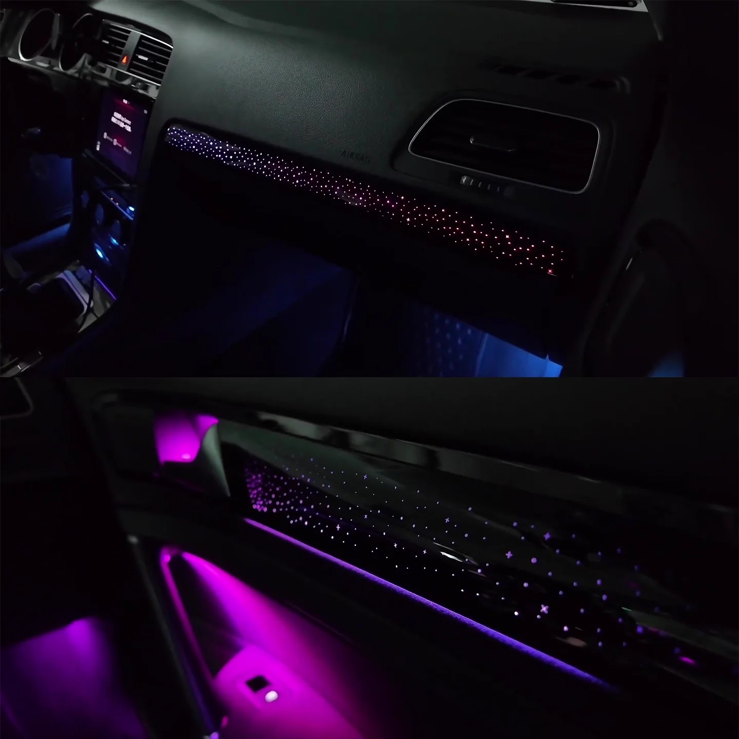 Upgraded Car Interior Ambient Lighting For Volkswagen Golf 7 MK7 2014-2020 Starry Night Symphony LED Decorative Accessories