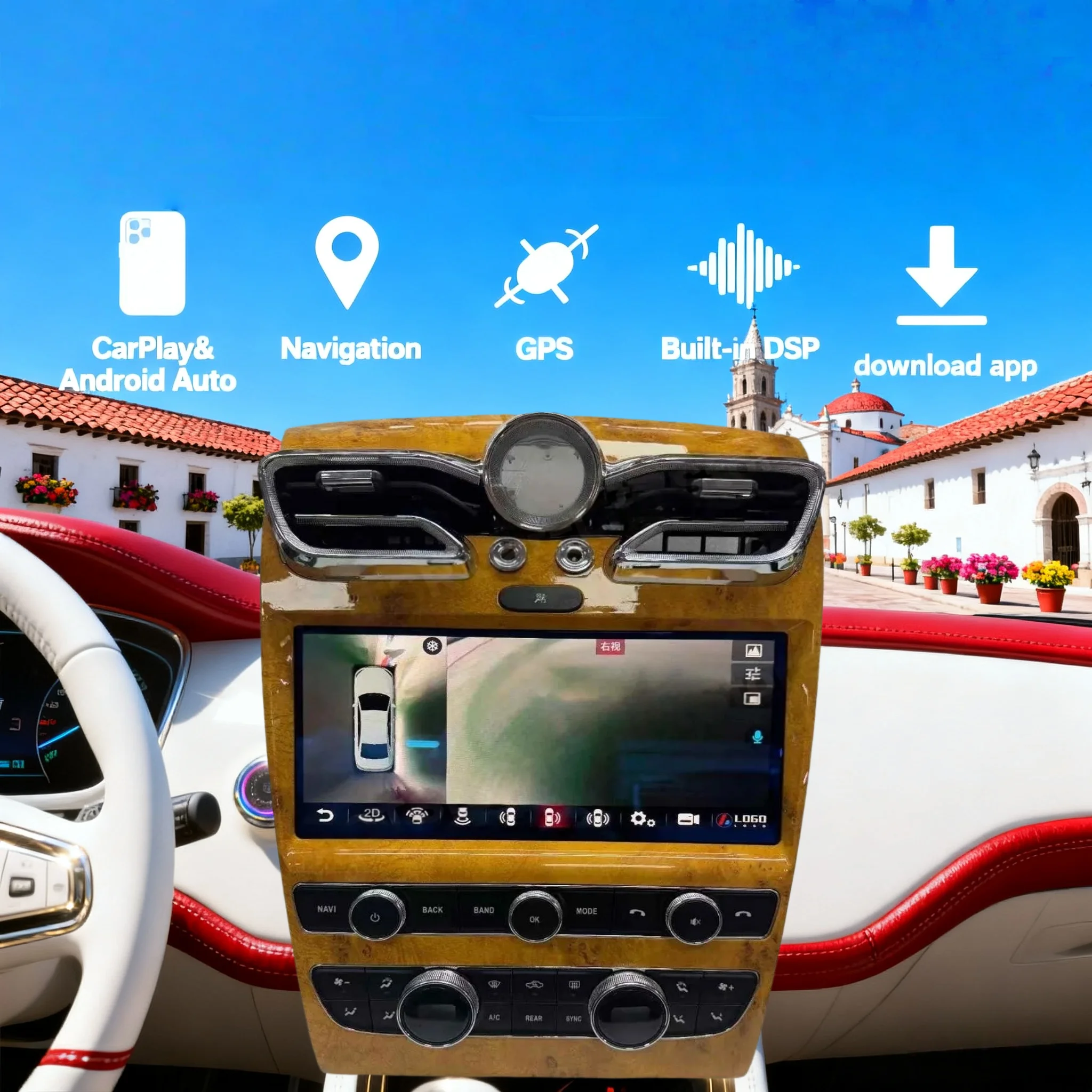 10.9 Android 14 Carplay Car Radio For Bentley Flying Spur/Continental GT 2005 2006-2019 Multimedia Stereo Player GPS Head Unit