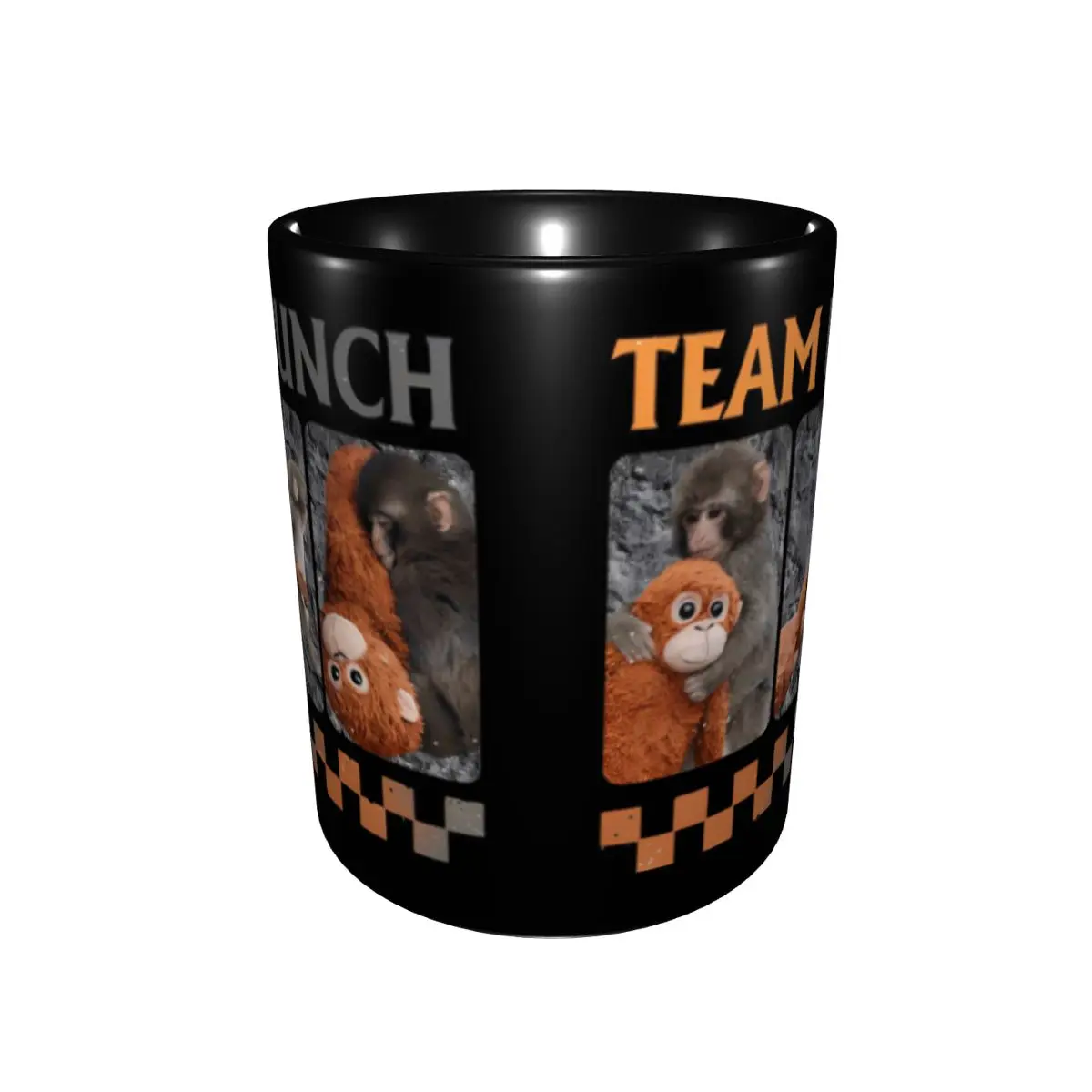 Monkey Punch Baby Monkey Holding Toy Gift Mug for Friends Kawaii Coffee Cup Christmas Present for Home