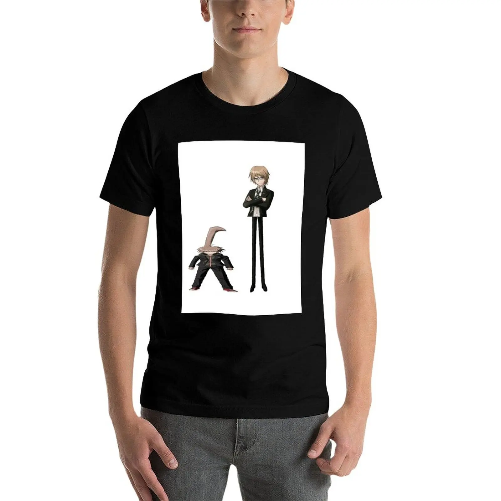 ملعون danganronpa صورة 2 (محسنة) تي شيرت تي شيرت رجل عادية تي شيرت للرجل حزمة الأبيض تي شيرت للرجل القطن تي شيرت