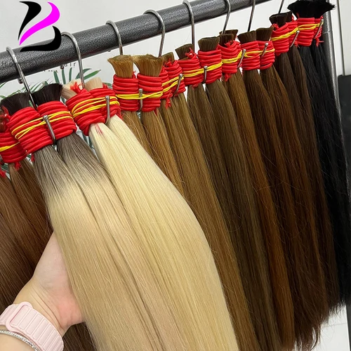 Sin trama cabello vietnamita virgen Remy cabello liso a granel cabello humano a granel 613 100% extensión de cabello Natural Real para Mega