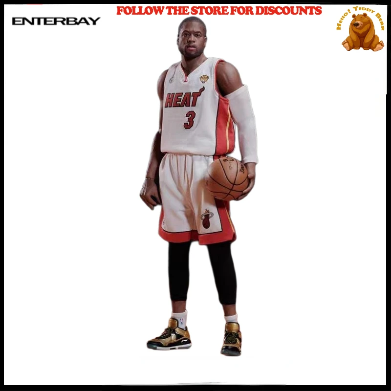 【In Stock】 Original EB ENTERBAY NBA RM-1097 Dwayne Wade Wax Figure Level 1/6 Movable Doll Model Toy Gift Collection