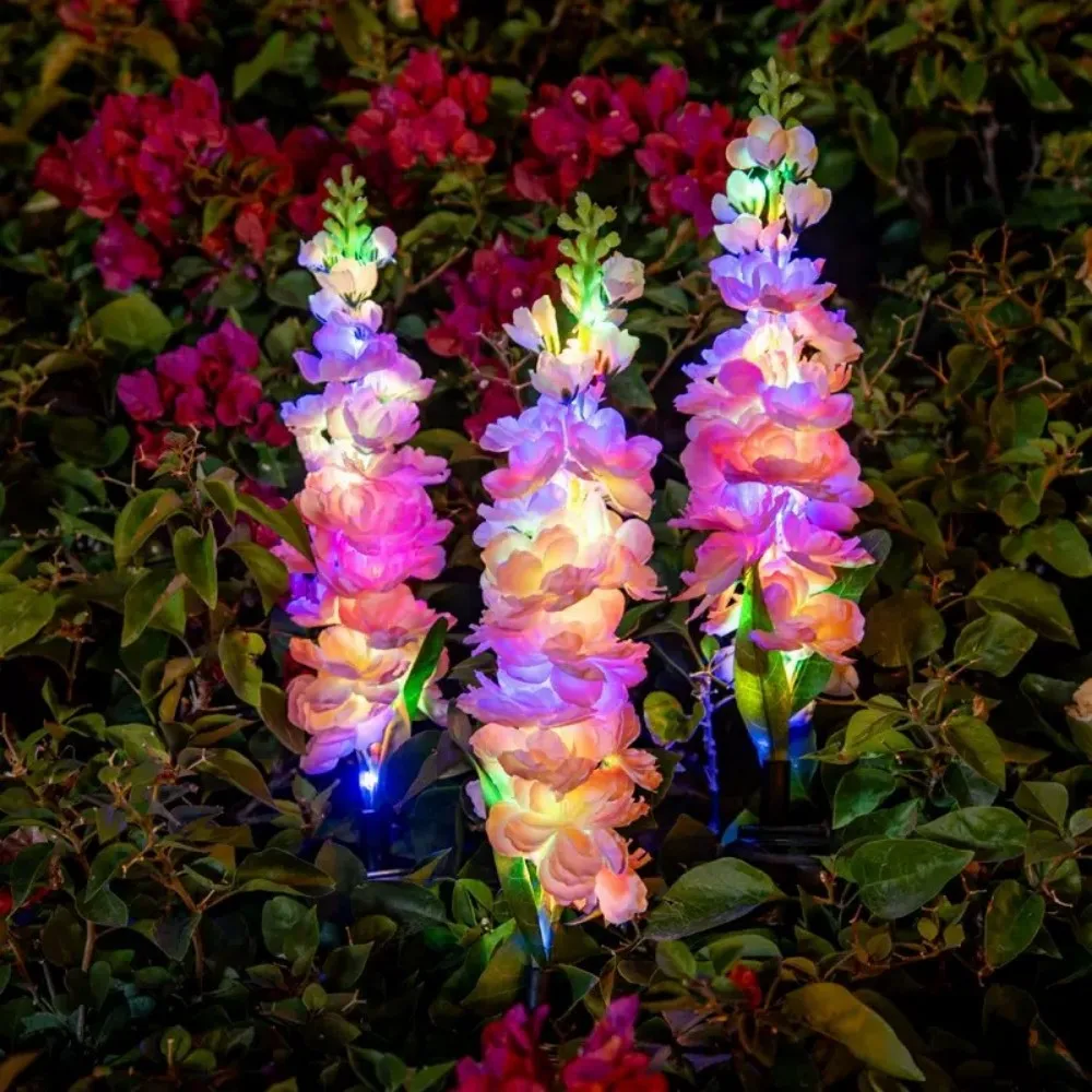 

Solar Powered Hyacinth Lawn Light Waterproof Landscape Lamp for Outdoor Pathway Lawn Gardens Patio Party Yard Decor