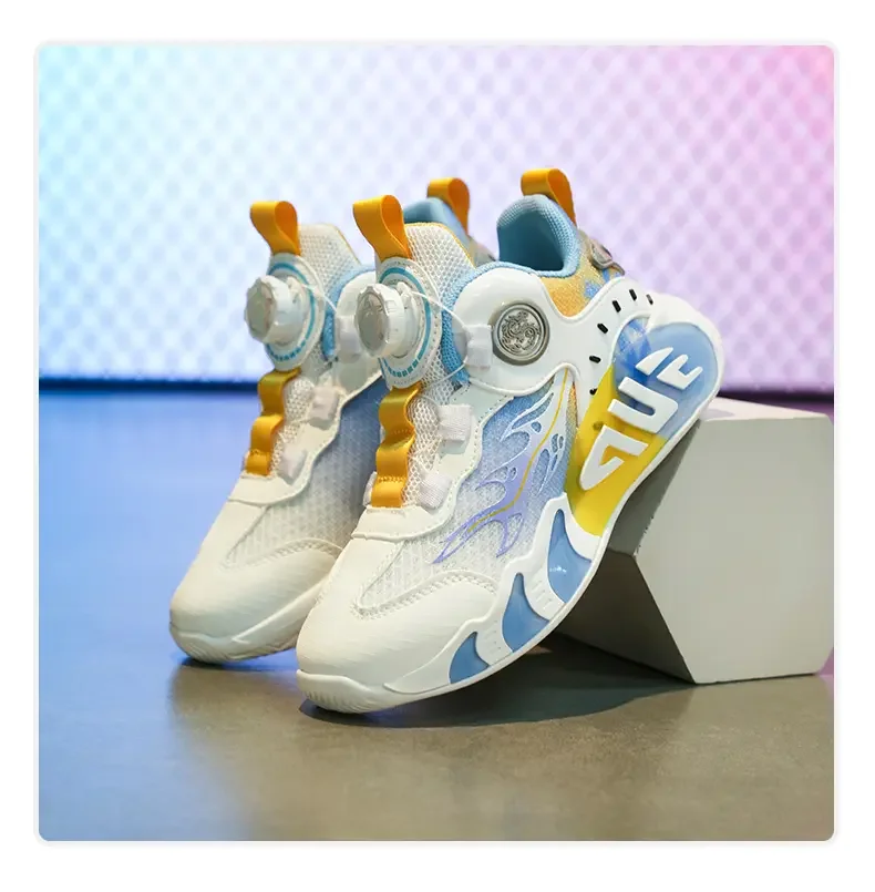 Unisex Teen Simple Fashion Basketball Footwear Versatile Daily School Wear Supportive Ankle Wear Resistant Athletic Sneakers