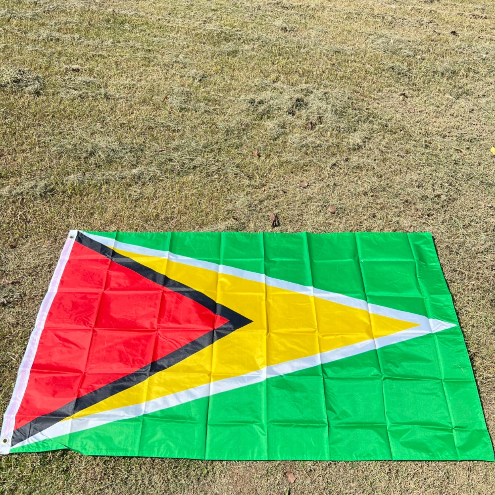 CZY Guyana Flag 90X150CM high quality polyester hanging GUY GY Cooperative Republic of Guyana Flag for Decoration
